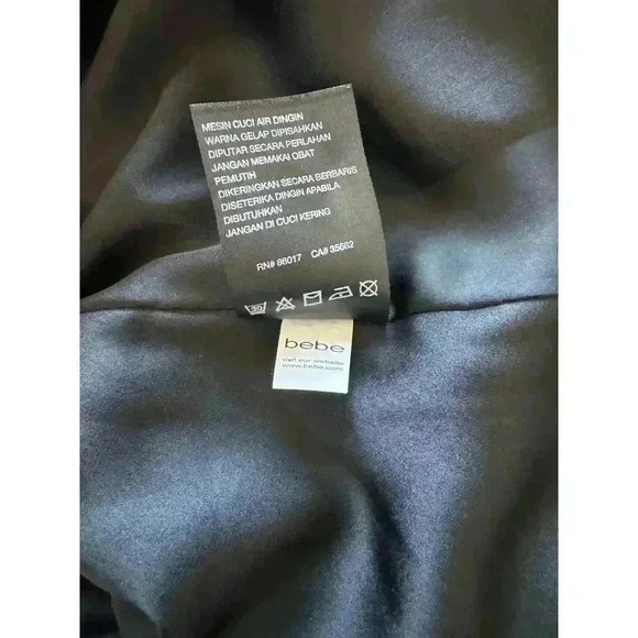 Women's Bebe Black Flowy Ballerina Skirt Size Small Zipper Back Elastic Wasit - Picture 5 of 5